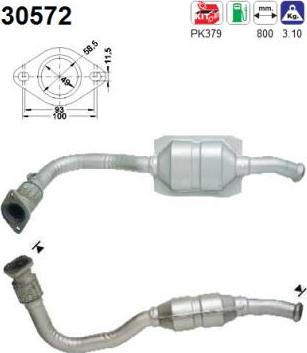 AS 30572 - Каталізатор autocars.com.ua