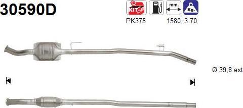 AS 30590D - Каталізатор autocars.com.ua