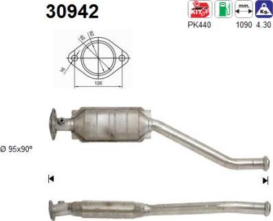 AS 30942 - Каталізатор autocars.com.ua