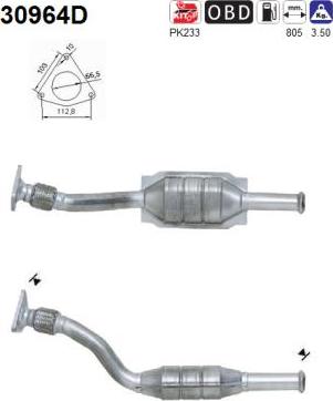 AS 30964D - Каталізатор autocars.com.ua