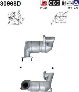AS 30968D - Каталізатор autocars.com.ua
