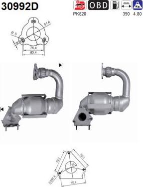 AS 30992D - Каталізатор autocars.com.ua