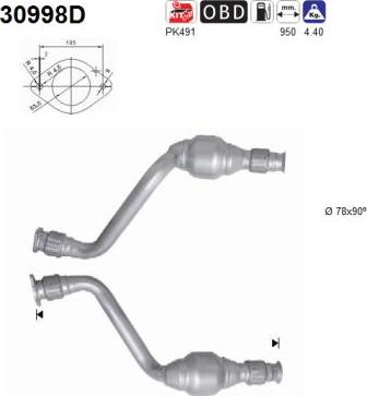 AS 30998D - Каталізатор autocars.com.ua