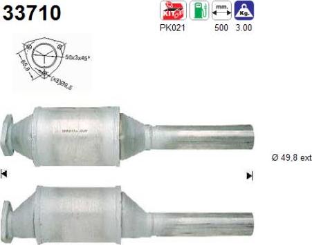 AS 33710 - Каталізатор autocars.com.ua