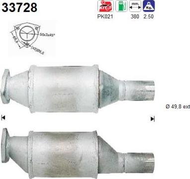 AS 33728 - Каталізатор autocars.com.ua