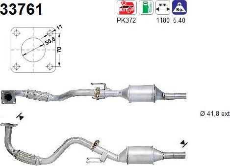 AS 33761 - Каталізатор autocars.com.ua