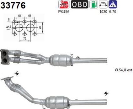 AS 33776 - Каталізатор autocars.com.ua