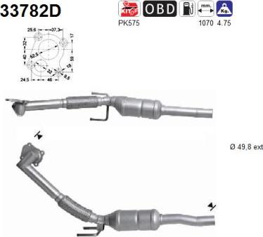 AS 33782D - Каталізатор autocars.com.ua