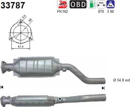 AS 33787 - Каталізатор autocars.com.ua