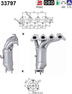 AS 33797 - Каталізатор autocars.com.ua