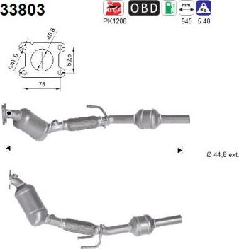 AS 33803 - Каталізатор autocars.com.ua