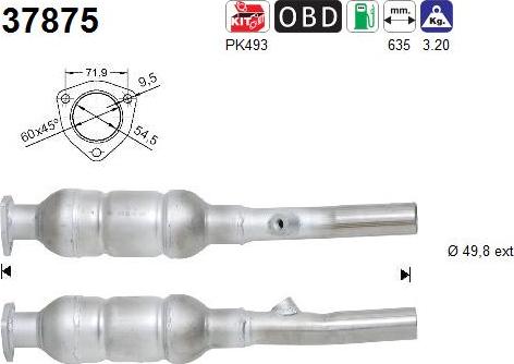 AS 37875 - Каталізатор autocars.com.ua