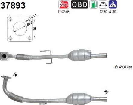 AS 37893 - Каталізатор autocars.com.ua