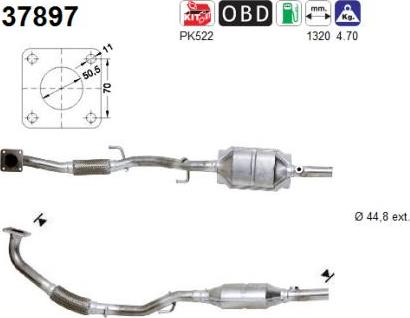 AS 37897 - Каталізатор autocars.com.ua