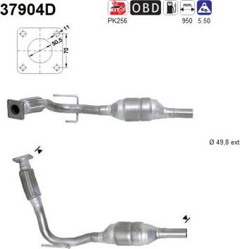 AS 37904D - Каталізатор autocars.com.ua