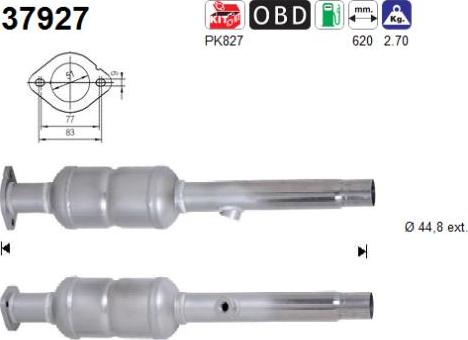 AS 37927 - Каталізатор autocars.com.ua