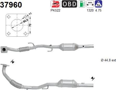 AS 37960 - Каталізатор autocars.com.ua