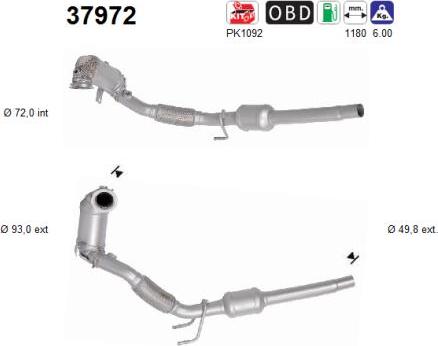 AS 37972 - Каталізатор autocars.com.ua