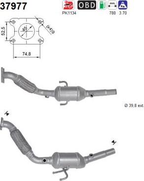 AS 37977 - Каталізатор autocars.com.ua