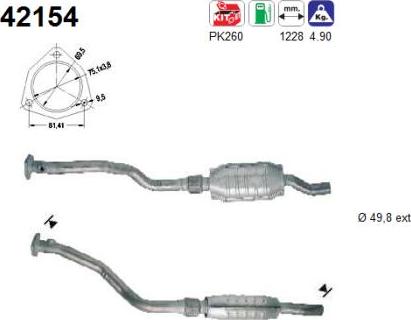 AS 42154 - Каталізатор autocars.com.ua