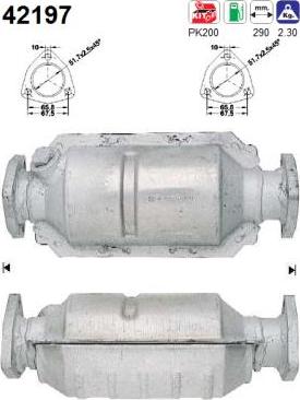 AS 42197 - Каталізатор autocars.com.ua