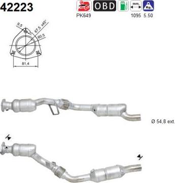 AS 42223 - Каталізатор autocars.com.ua