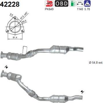 AS 42228 - Каталізатор autocars.com.ua