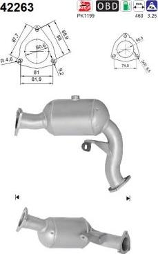 AS 42263 - Каталізатор autocars.com.ua