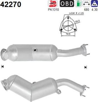 AS 42270 - Каталізатор autocars.com.ua