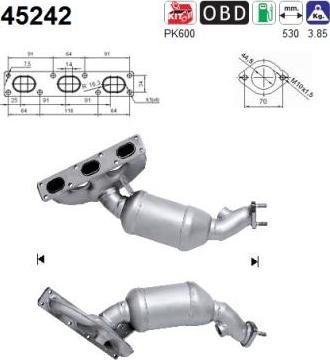 AS 45242 - Каталізатор autocars.com.ua