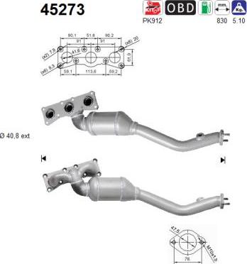 AS 45273 - Катализатор avtokuzovplus.com.ua