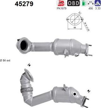 AS 45279 - Каталізатор autocars.com.ua