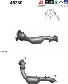 AS 45280 - Каталізатор autocars.com.ua