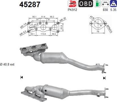 AS 45287 - Катализатор avtokuzovplus.com.ua