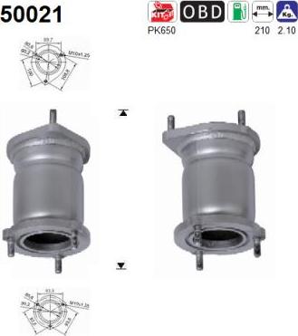 AS 50021 - Каталізатор autocars.com.ua