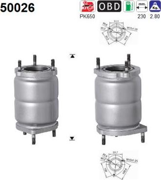 AS 50026 - Каталізатор autocars.com.ua