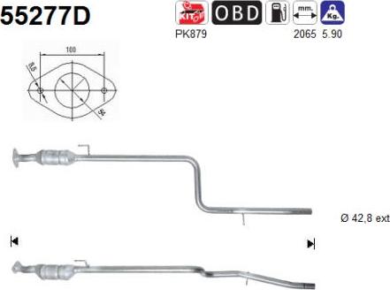 AS 55277D - Каталізатор autocars.com.ua