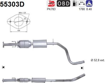 AS 55303D - Каталізатор autocars.com.ua