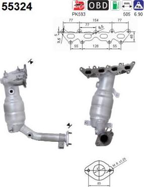 AS 55324 - Каталізатор autocars.com.ua