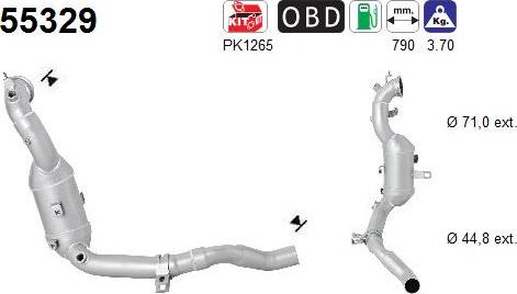 AS 55329 - Каталізатор autocars.com.ua