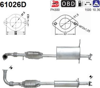 AS 61026D - Каталізатор autocars.com.ua