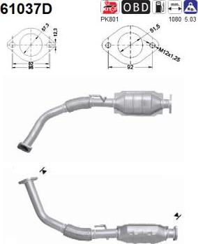 AS 61037D - Каталізатор autocars.com.ua