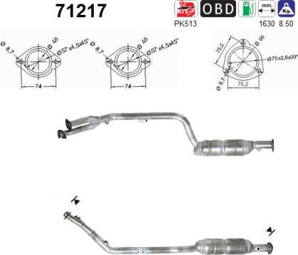 AS 71217 - Каталізатор autocars.com.ua