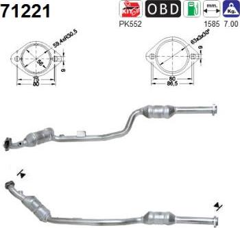 AS 71221 - Каталізатор autocars.com.ua