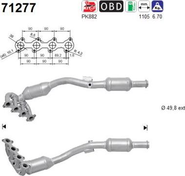 AS 71277 - Каталізатор autocars.com.ua