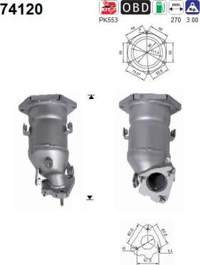 AS 74120 - Каталізатор autocars.com.ua