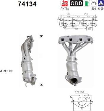 AS 74134 - Каталізатор autocars.com.ua