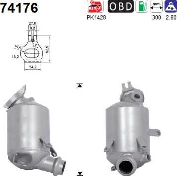 AS 74176 - Каталізатор autocars.com.ua