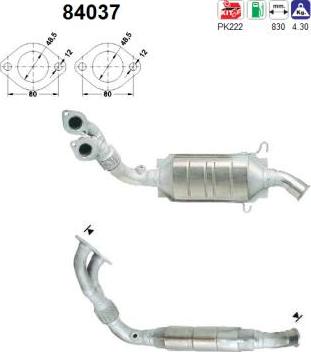 AS 84037 - Каталізатор autocars.com.ua