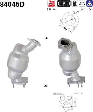 AS 84045D - Каталізатор autocars.com.ua